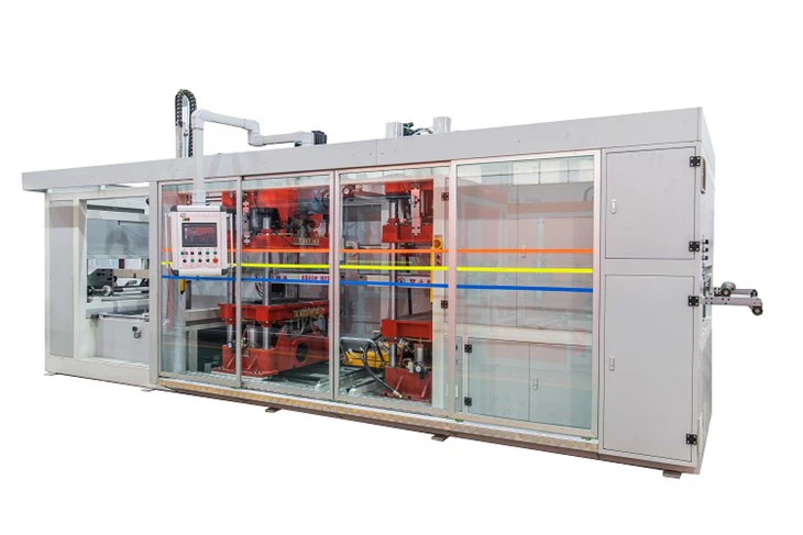 Enkelt   Arbejder   Station   Plast   Termoformning   Maskine